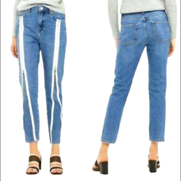 Topshop Denim - Top Shop Straight Moto Jeans NWT